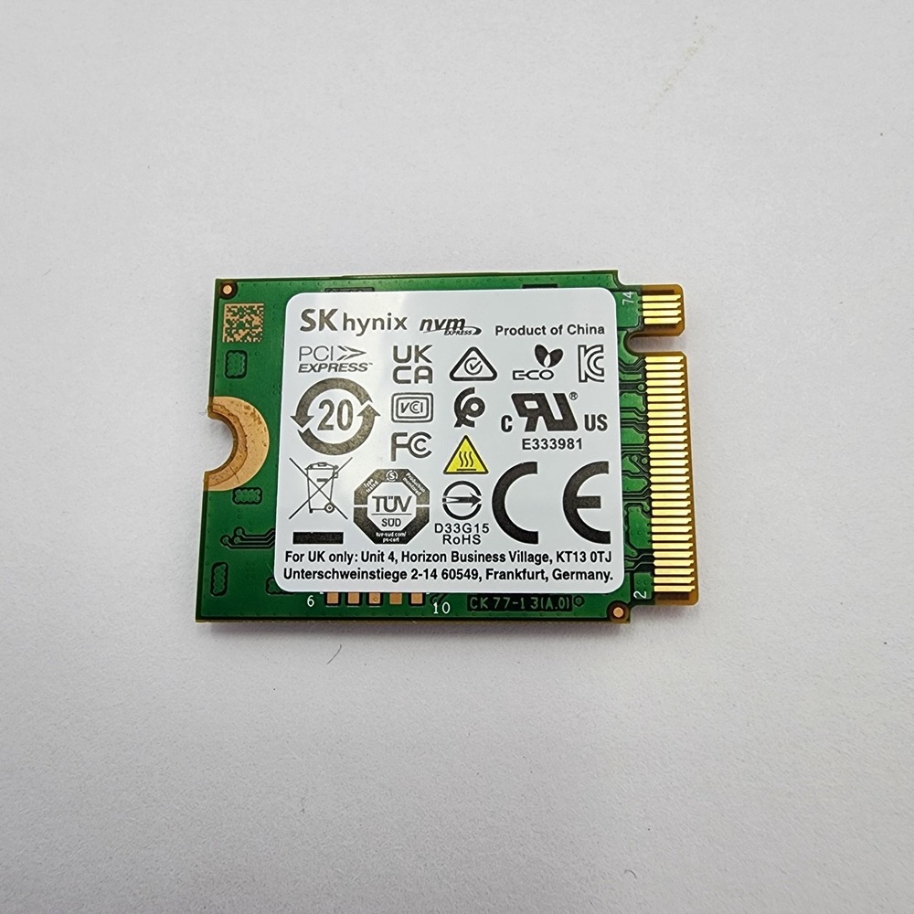 SK Hynix 512GB NVMe PCIe M2 2230 SSD BC711 30mm HFM512GD3GX013N - Picture 2 of 4